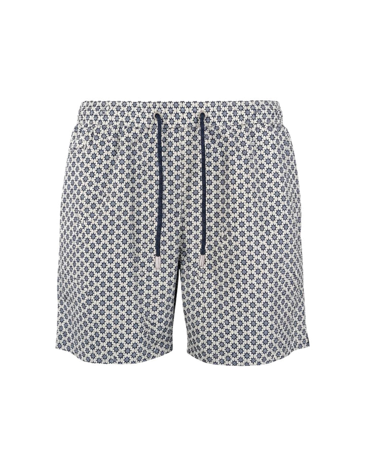 MC2 Saint Barth Lighting Micro Rudder Swimshorts | White/Navy