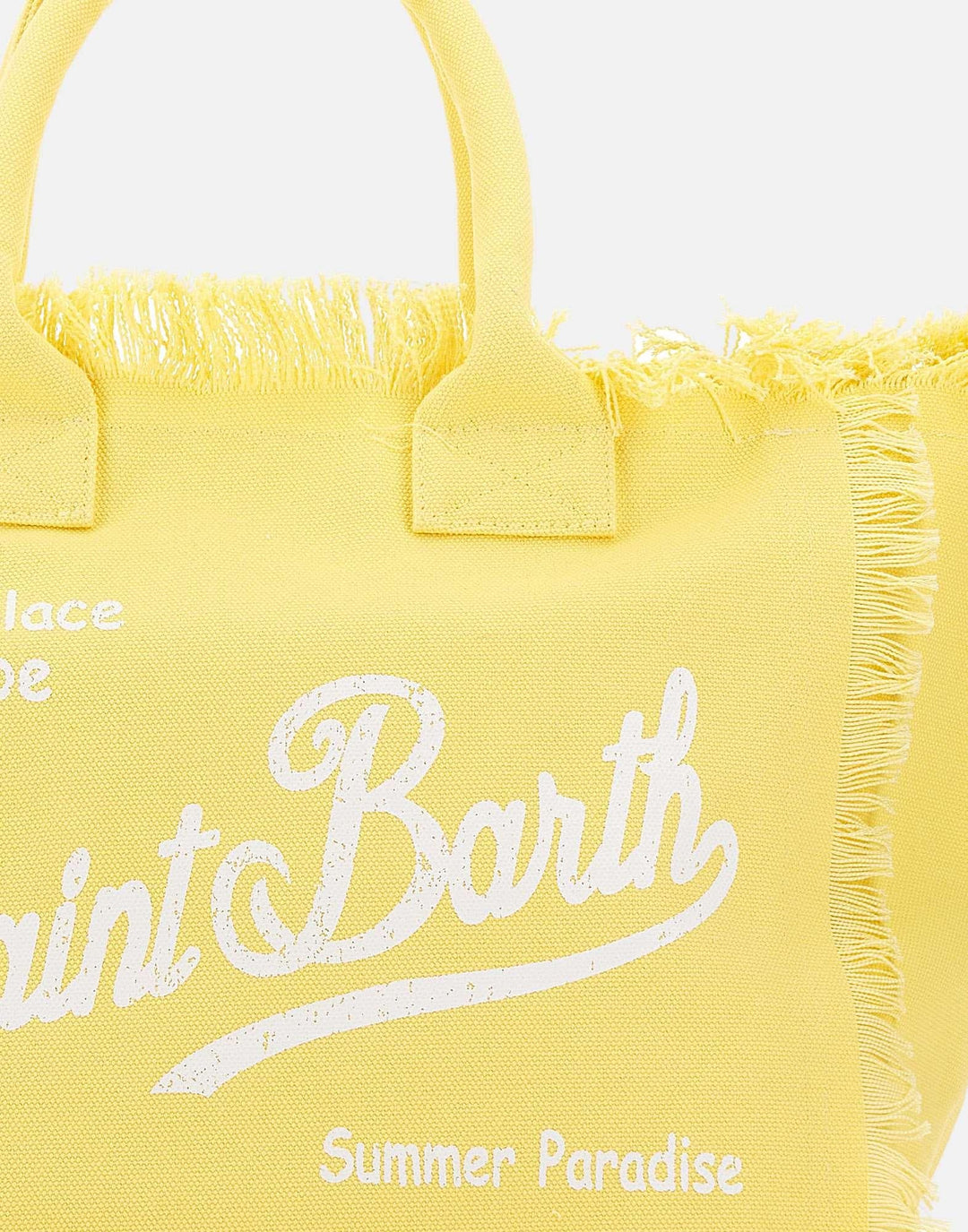 MC2 Saint Barth Vanity Βαμβακερός καμβάς Tote Bag | Κίτρινο ανοιχτό
