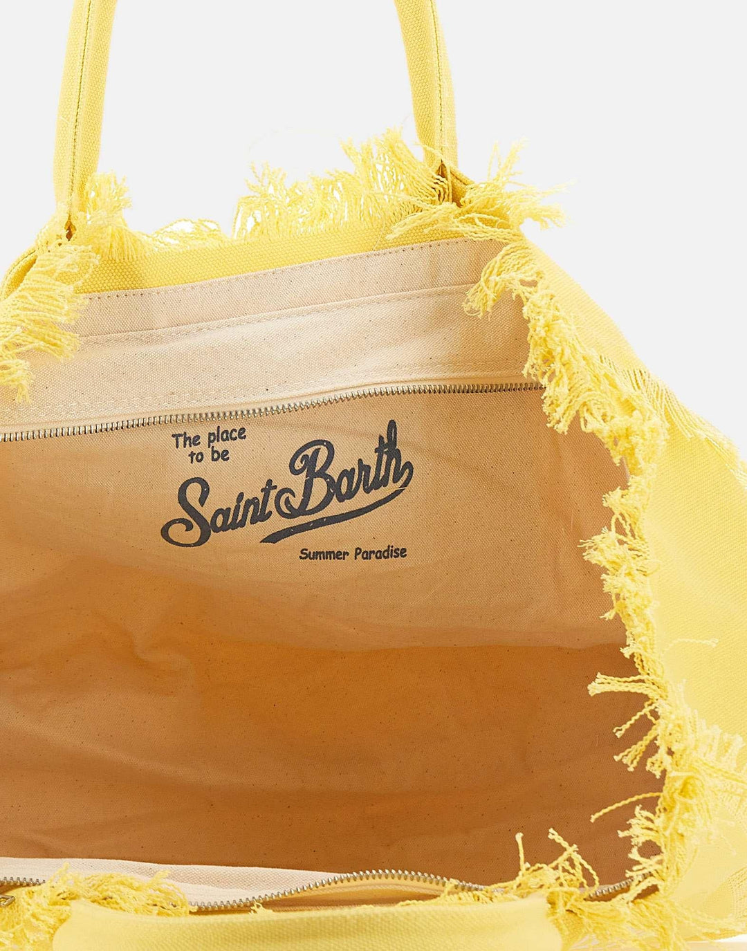 MC2 Saint Barth Vanity Βαμβακερός καμβάς Tote Bag | Κίτρινο ανοιχτό