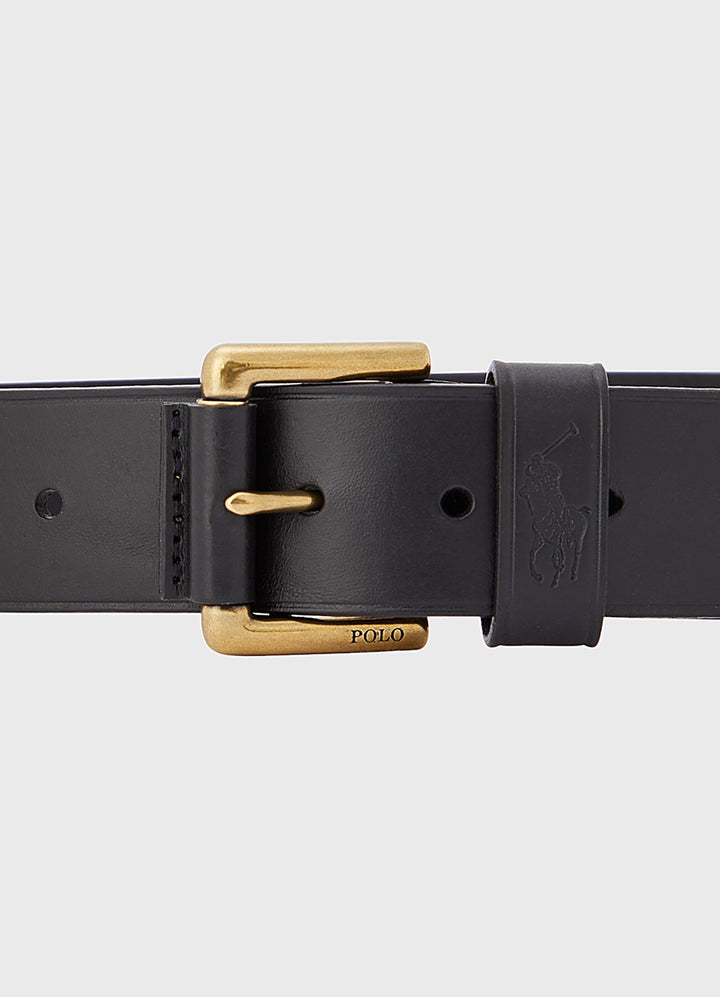 Ralph Lauren Belt with Gold-colored Buckle | Black