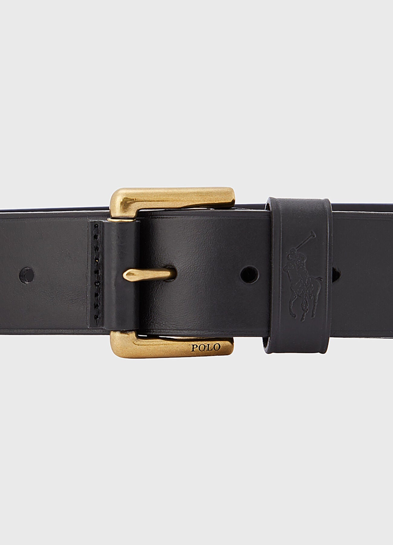 Ralph Lauren Belt with Gold-colored Buckle | Black