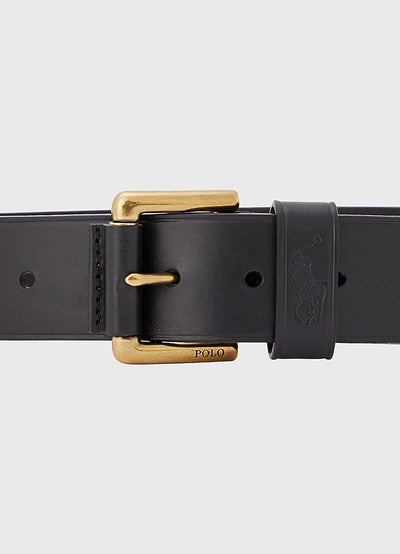 Ralph Lauren Belt with Gold-colored Buckle | Black