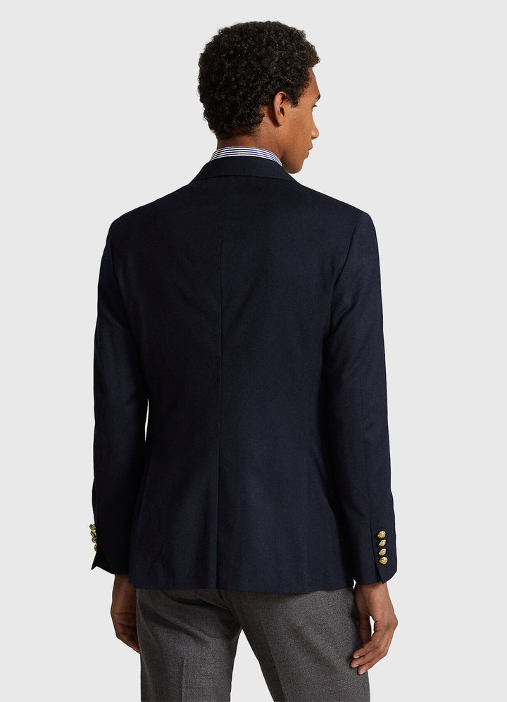 Ralph Lauren Single Breasted  Wool Gabardine Jacket | Navy