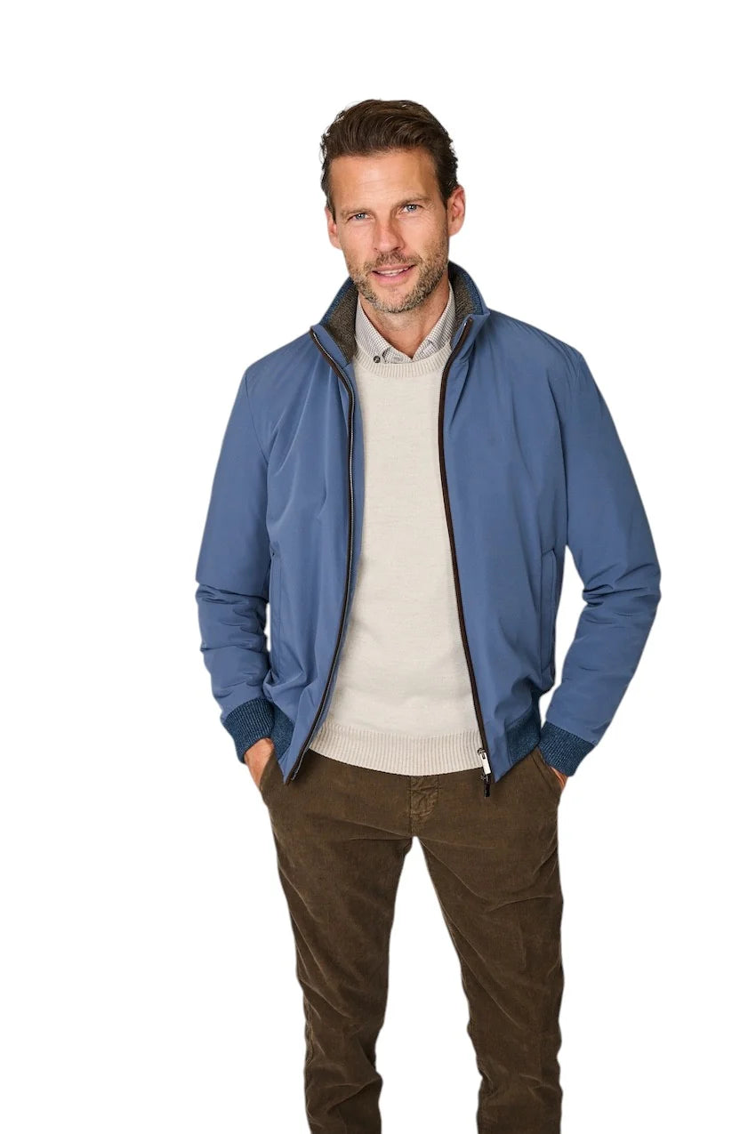 Paul &amp; Shark Typhoon RE 4X4 Stretch Blouson with Suede Details | Blue