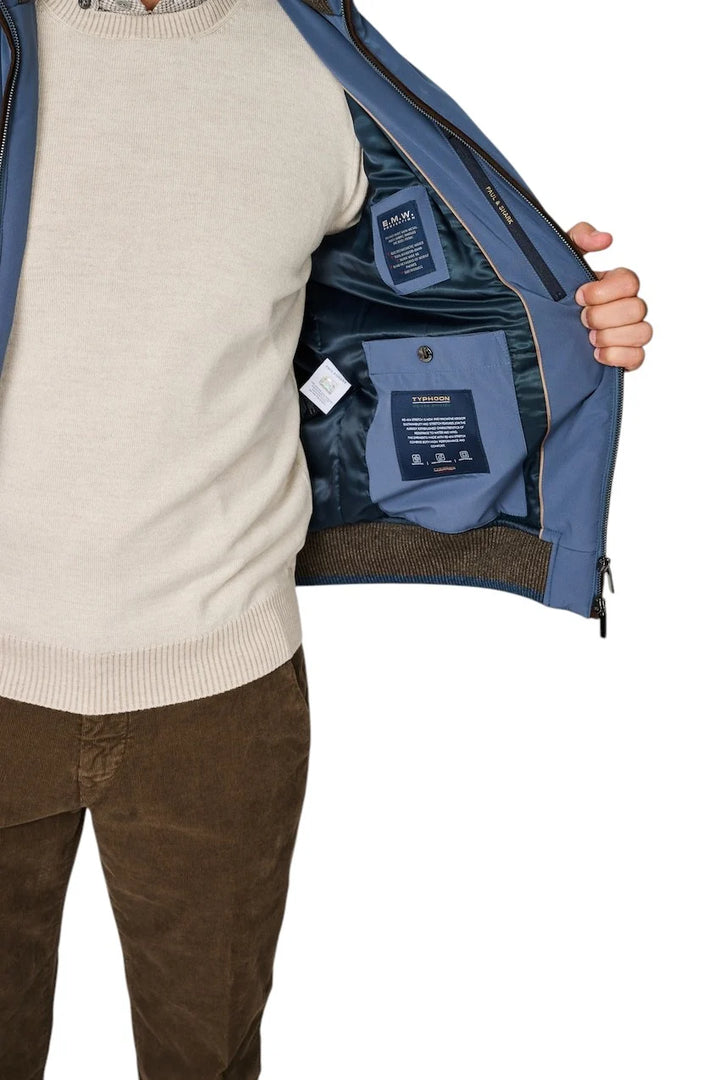 Paul &amp; Shark Typhoon RE 4X4 Stretch Blouson with Suede Details | Blue