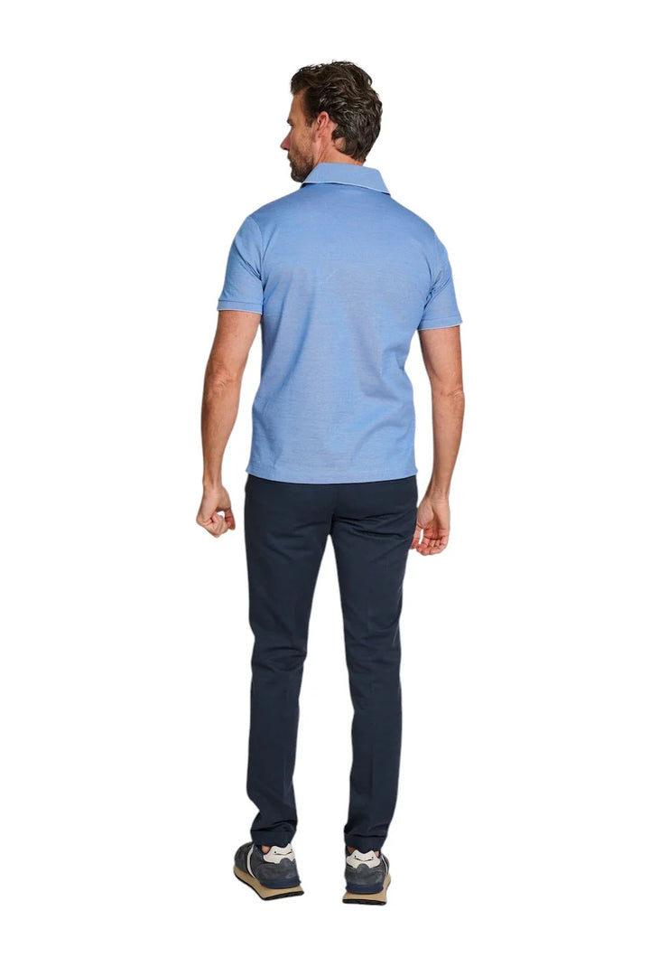 Polo de algodón piqué bicolor de Paul &amp; Shark | Azul claro