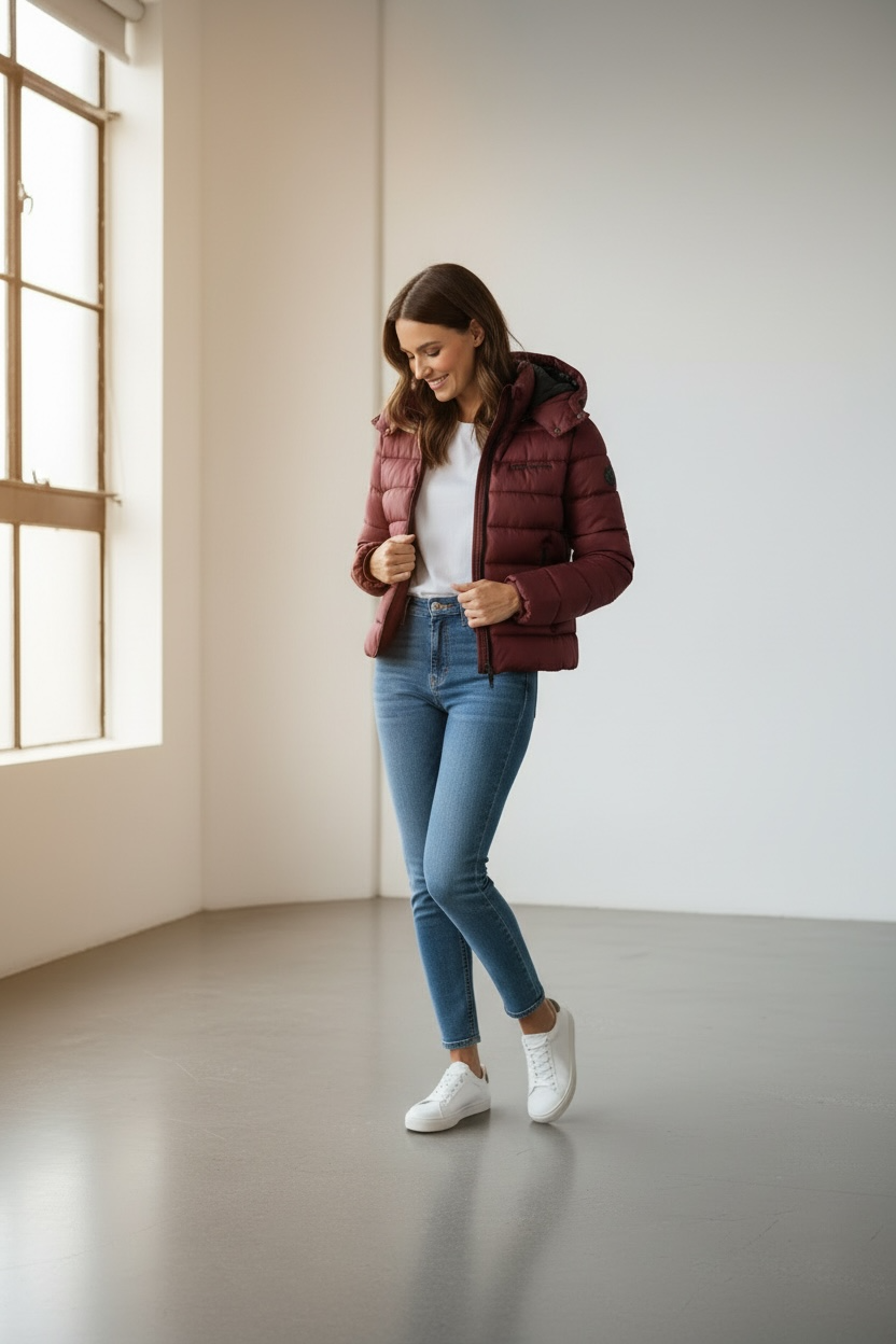 Karl Lagerfeld Women's Light Padded Jacket | Zinfandel