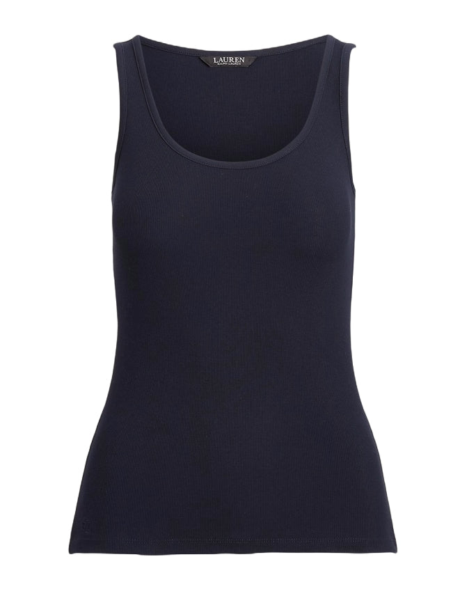 Lauren Ralph Lauren Sleeveless Cotton Top | Lauren Navy