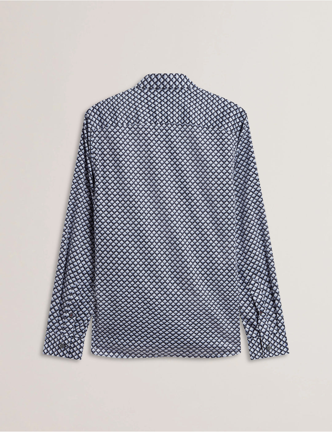 Ted Baker Emmets Regular Fit Palm Leaf Geo Shirt | Dark Blue