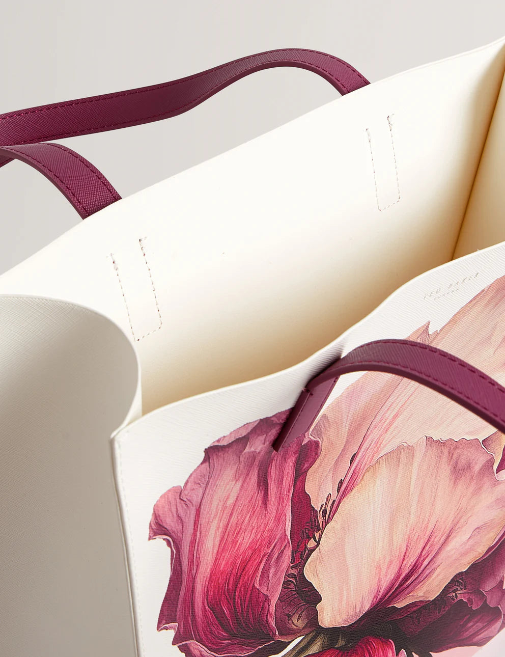 Ted Baker Printed Flower Medium Icon Bag | Ivory