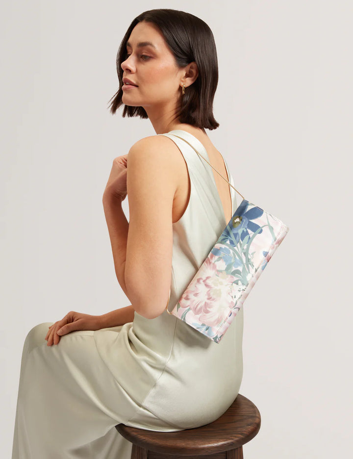 Ted Baker Meelena Floral Printed Baguette Clutch Bag | Multicolor