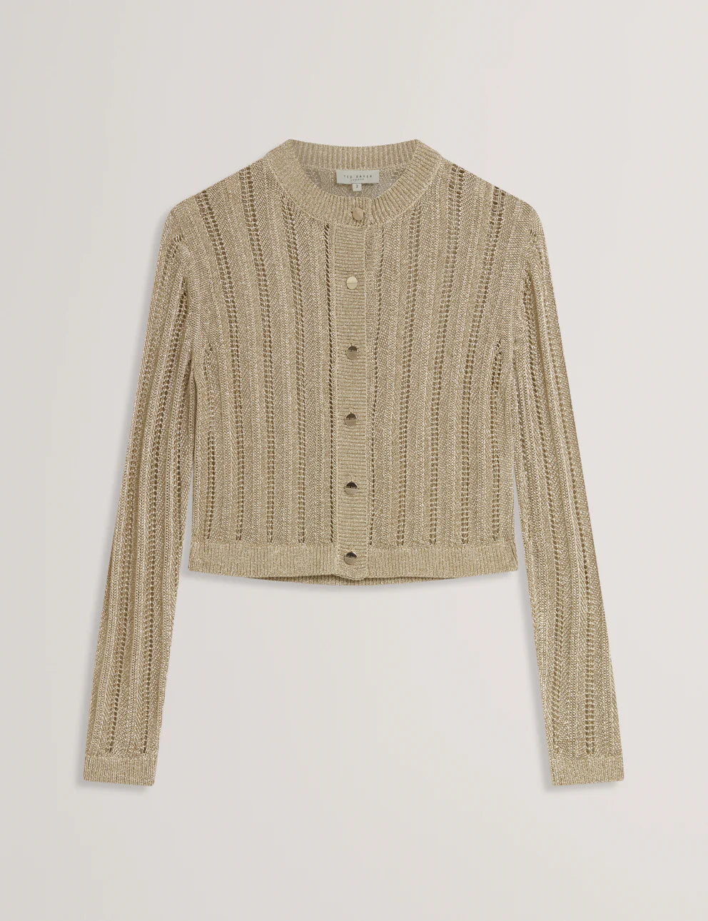 Ted Baker Hellenn Ribbed Cardigan | Gold