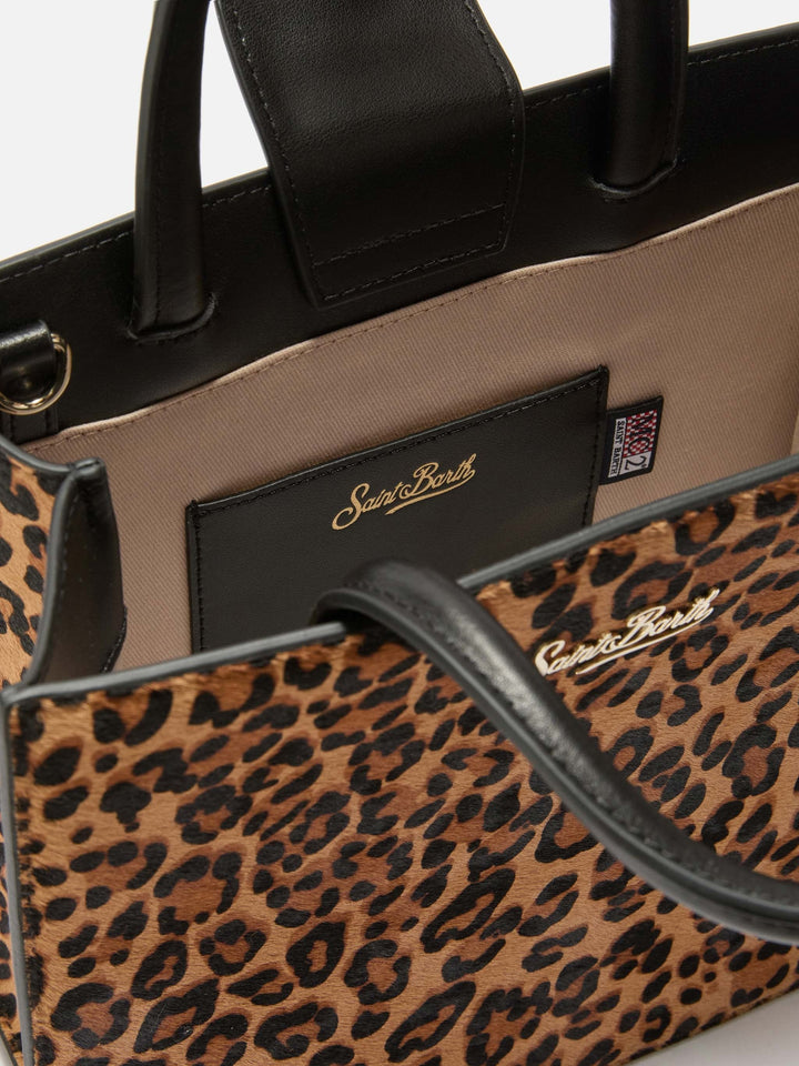 MC2 Saint Barth Shop Bag Midi Leopard Leather Bag - Dark Leopard - Additional view