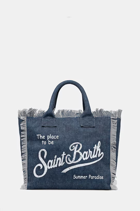 MC2 Saint Barth Vanity Cotton Canvas Tote Bag | Navy Indigo