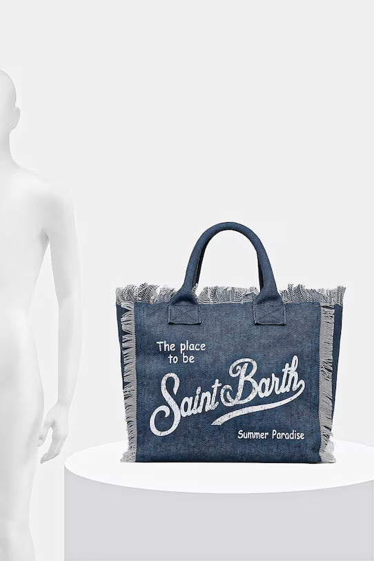 MC2 Saint Barth Vanity Cotton Canvas Tote Bag | Navy Indigo