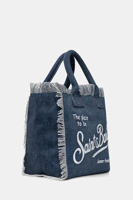 MC2 Saint Barth Vanity Cotton Canvas Tote Bag | Navy Indigo