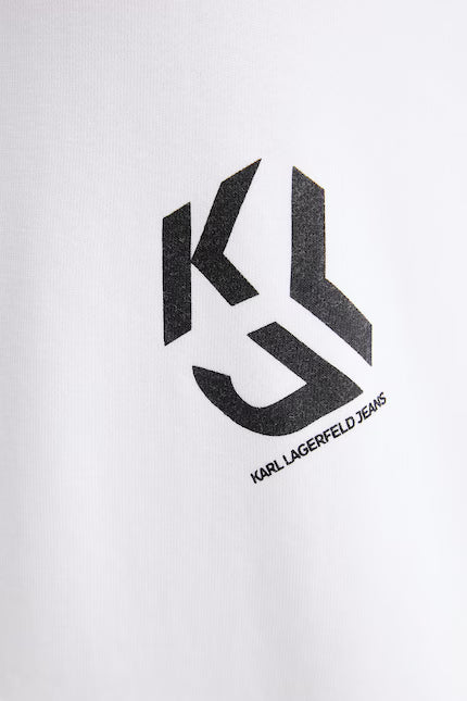 Karl Lagerfeld Monogram Logo Sweatshirt in Regular Fit | Egret