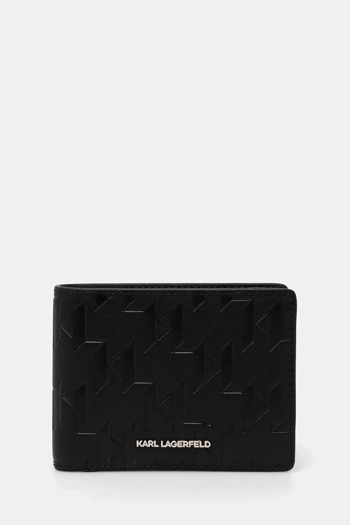 Karl Lagerfeld Loom Leather Bifold Wallet | Black
