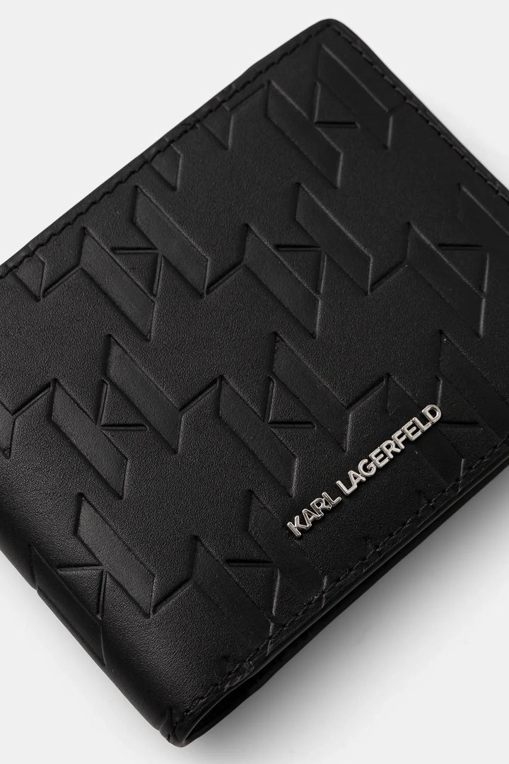 Karl Lagerfeld Loom Leather Bifold Wallet | Black