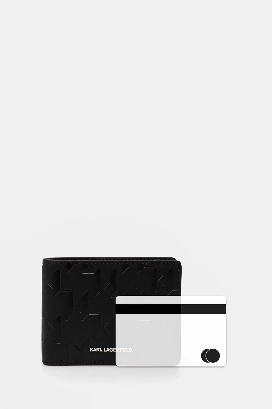 Karl Lagerfeld Loom Leather Bifold Wallet | Black