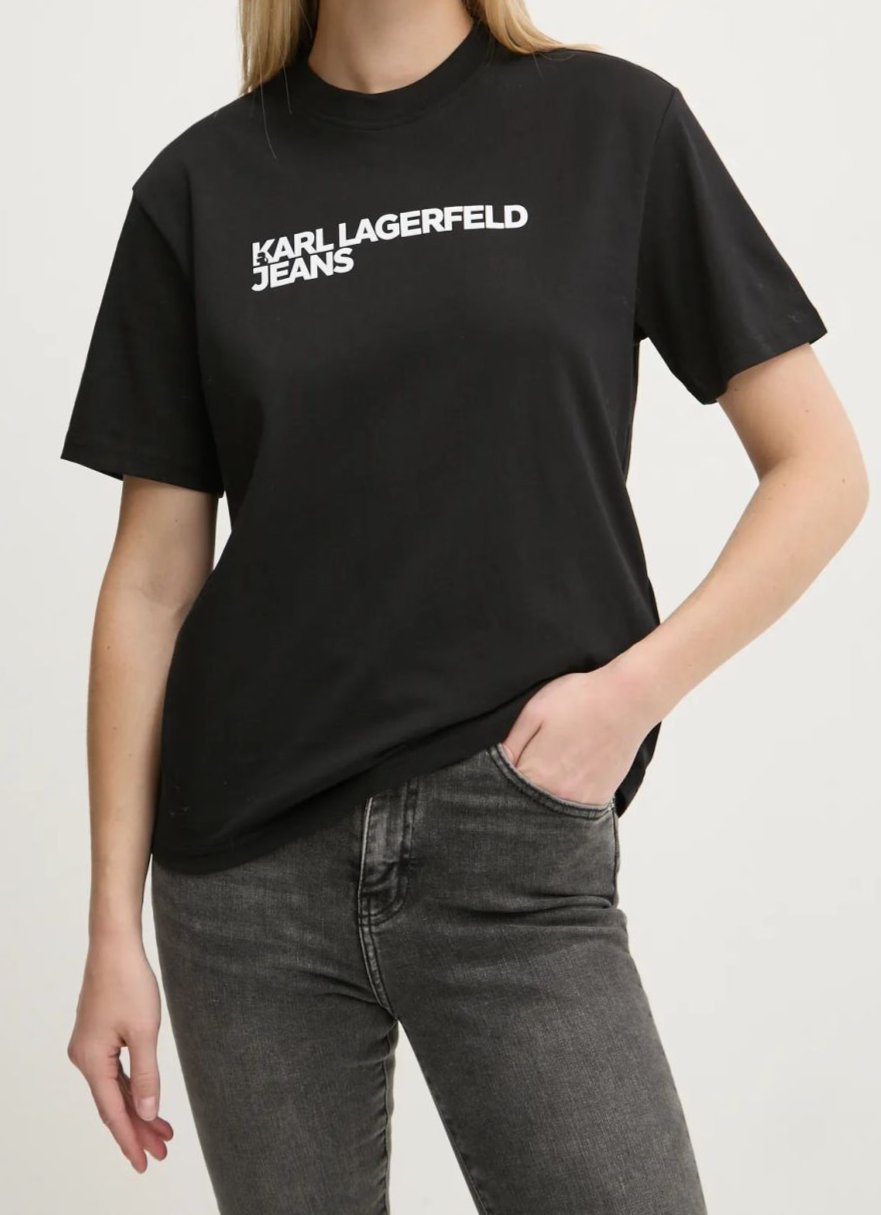 Karl Lagerfeld Essential T-shirt Κανονικής Γραμμής | Μαύρο