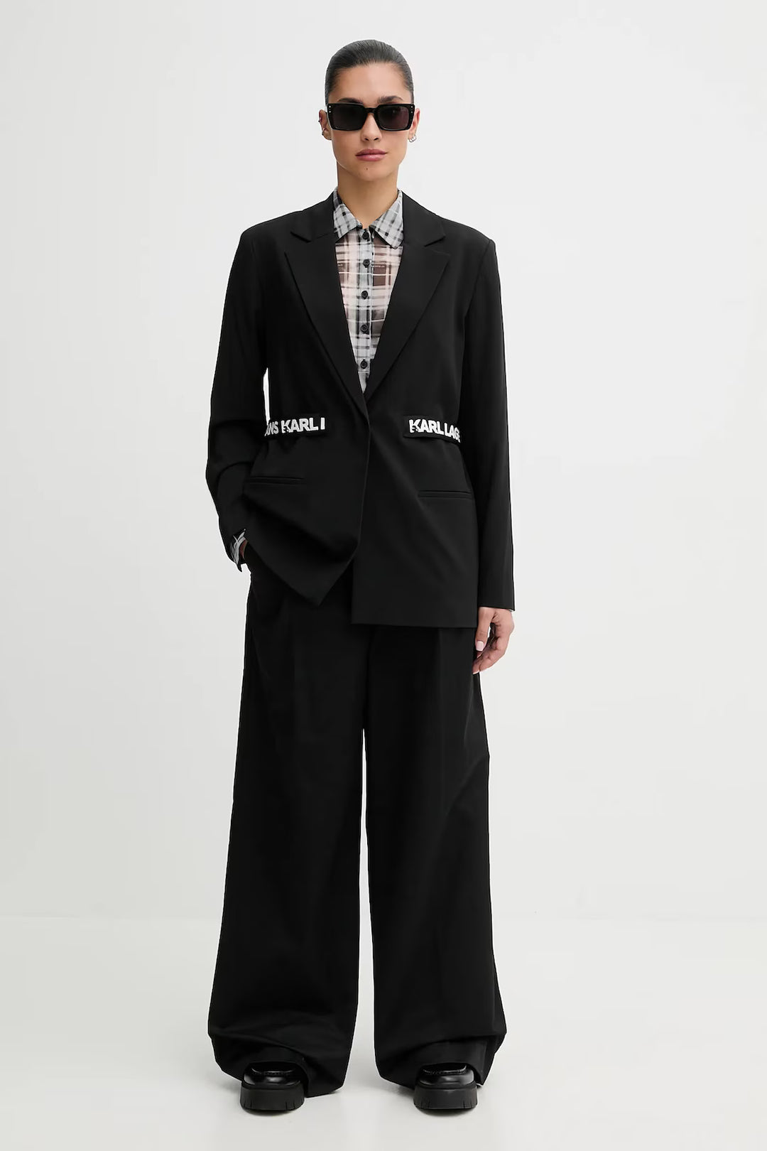 Karl Lagerfeld Logo Women's Blazer | Black