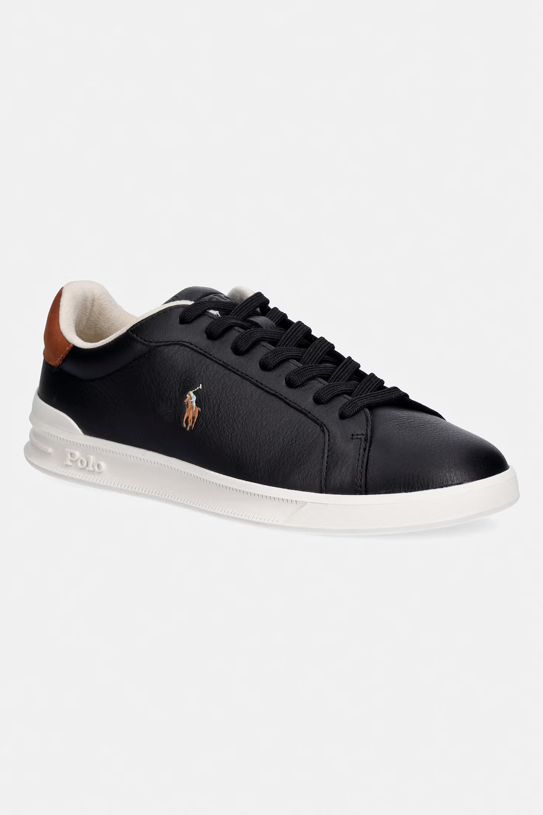 Ralph Lauren Men's Leather Sneakers Hrt Crt II | Black