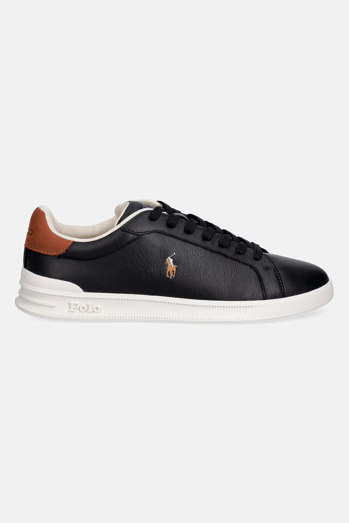 Ralph Lauren Men's Leather Sneakers Hrt Crt II | Black