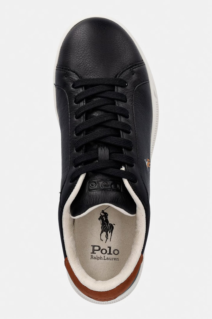 Ralph Lauren Men's Leather Sneakers Hrt Crt II | Black