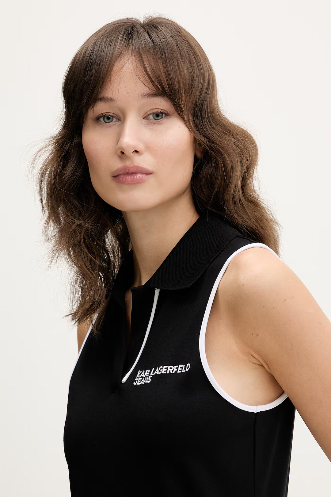 Karl Lagerfeld Polo Sleeveless Dress | Black