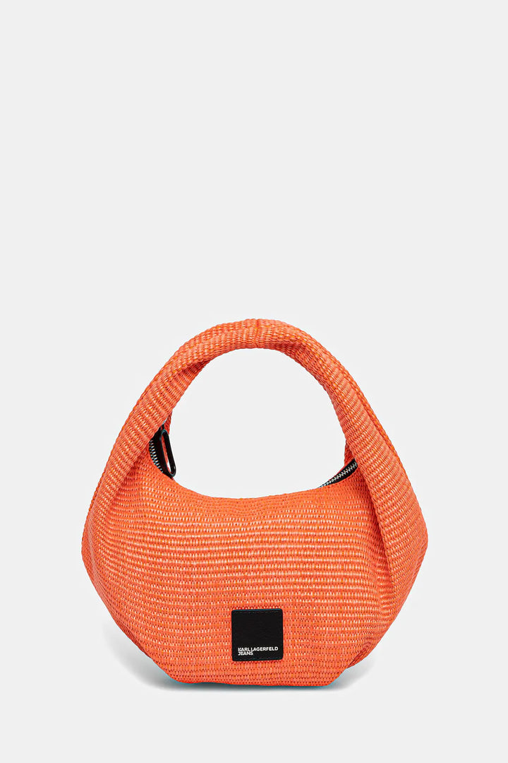 Karl Lagerfeld Box Logo Raffia Hobo Bag | Grenadine