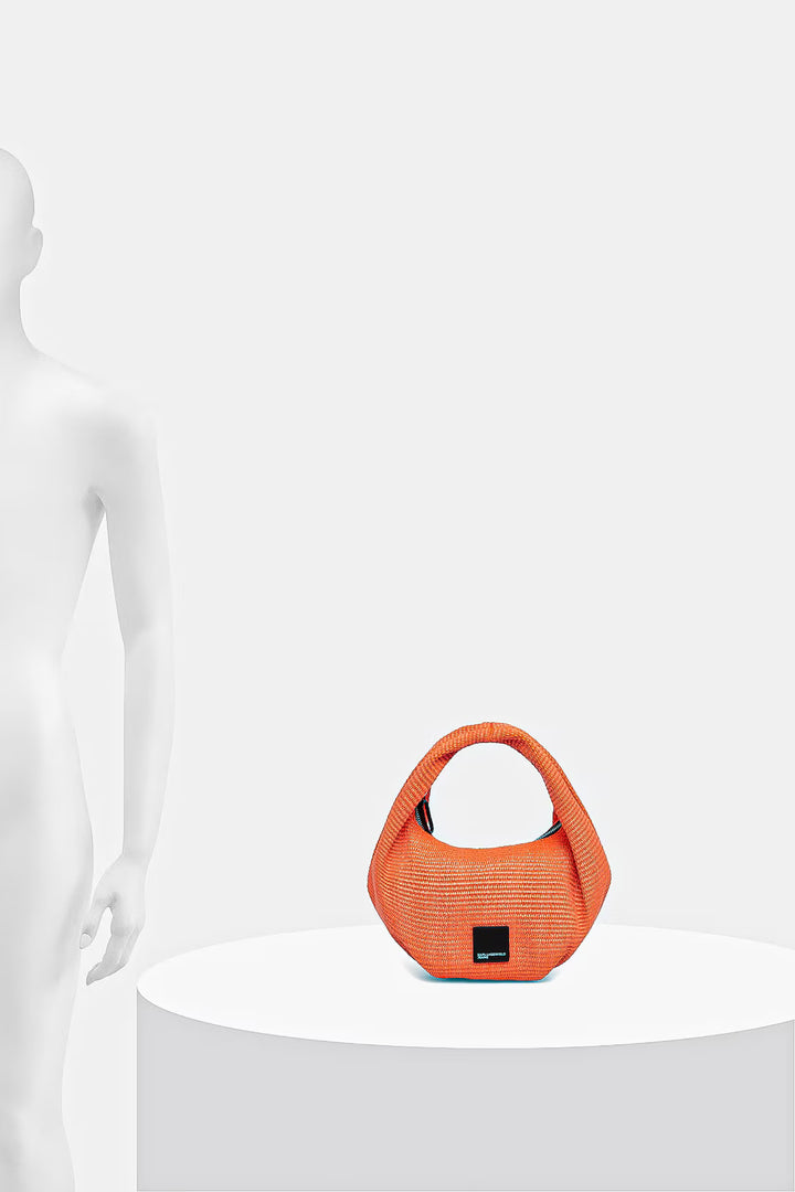Karl Lagerfeld Box Logo Raffia Hobo Bag | Grenadine