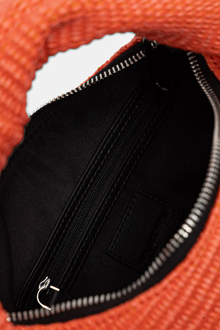 Karl Lagerfeld Box Logo Raffia Hobo Bag | Grenadine