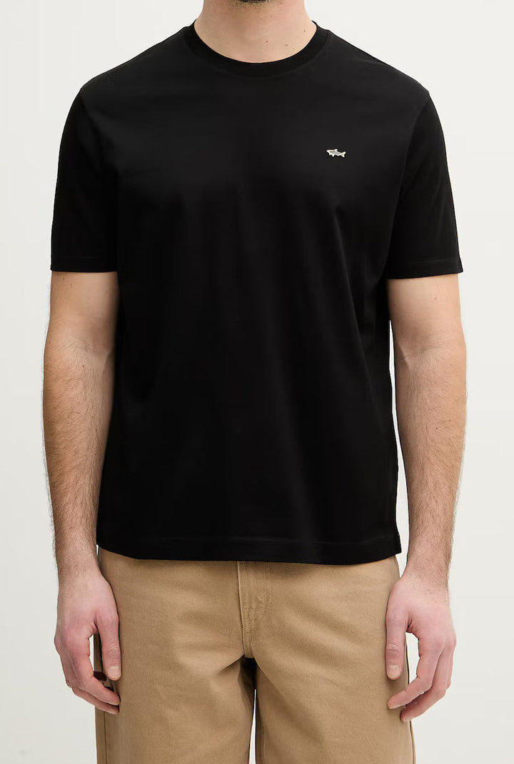 Paul & Shark Double Mercerised Cotton Jersey T-shirt | Black