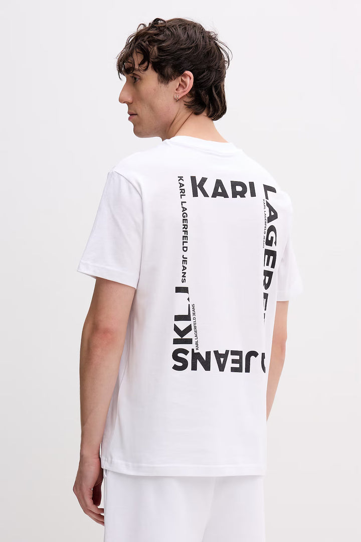Karl Lagerfeld Regular Frame Logo Men's T-shirt | White