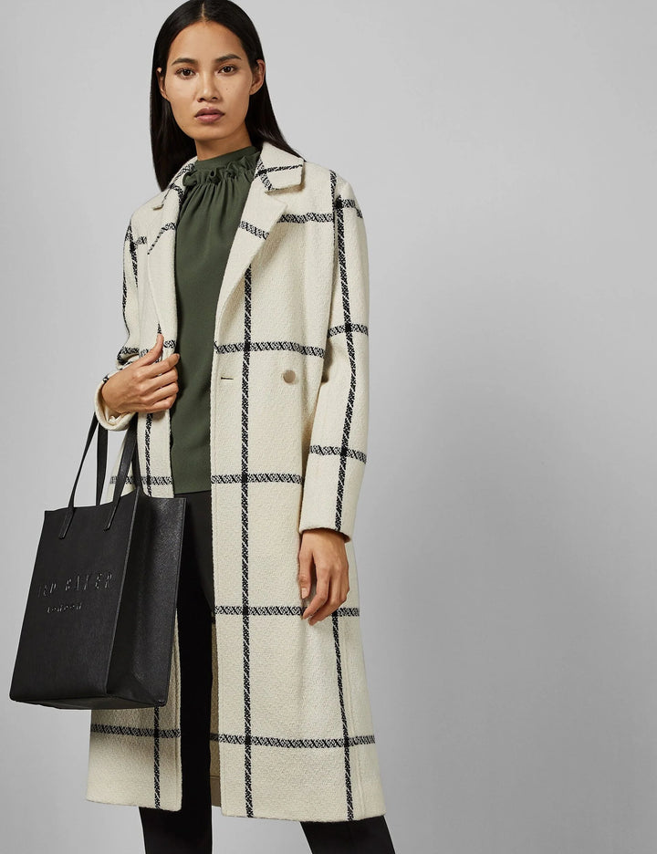 Ted Baker Soocon Crosshatch Faux Leather Large Icon Bag | Black