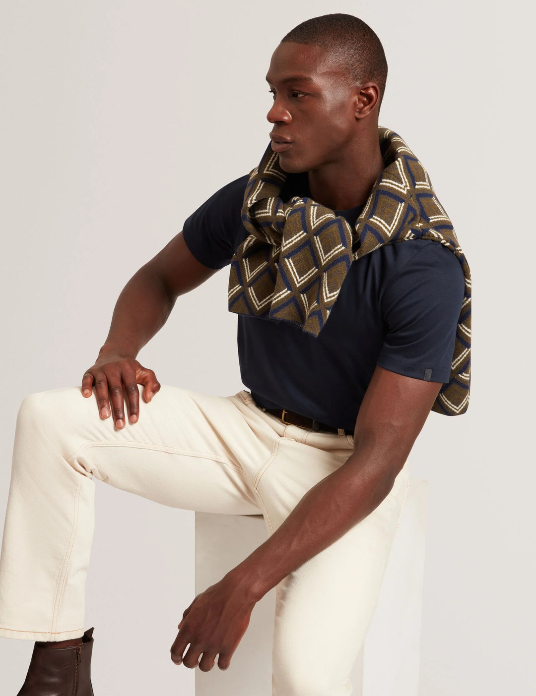 Ted Baker Konrad Soft Touch Crew Neck T-Shirt | Navy