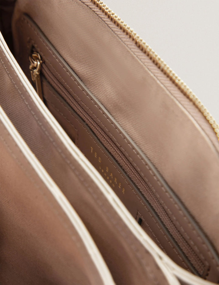 Ted Baker Webbing Strap Leather Crossbody Bag | Taupe