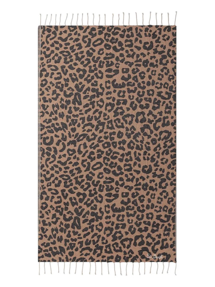 Asciugamano da spiaggia in cotone Foutas MC2 Saint Barth Leo | Beige leopardato