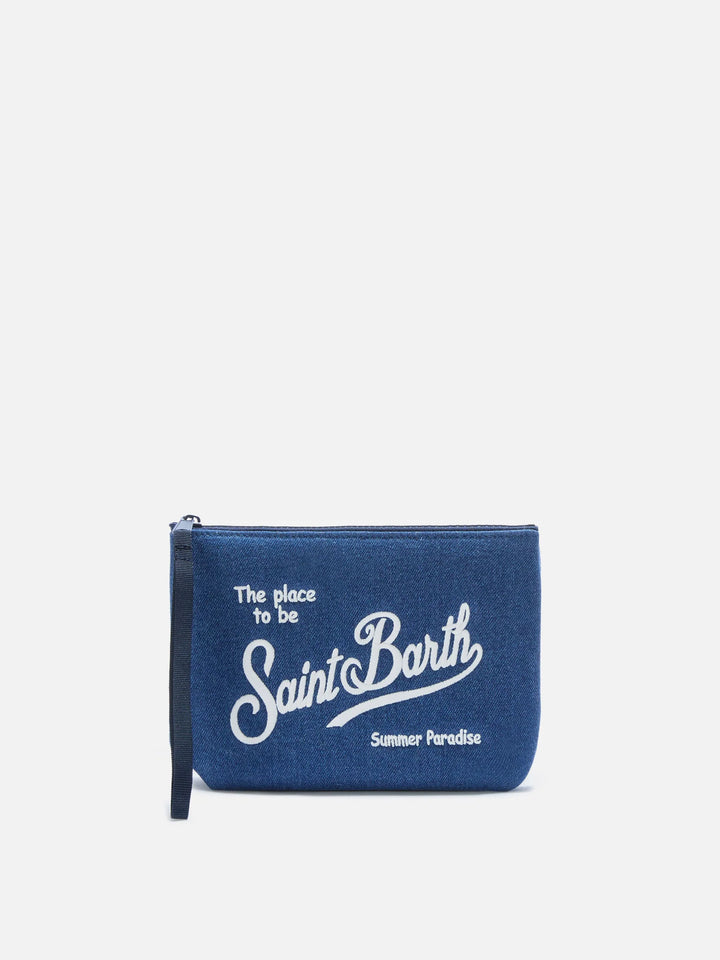 Bolsita pequeña MC2 Saint Barth Aline Denim | Denim azul