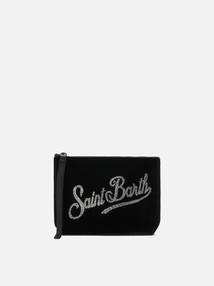 MC2 Saint Barth Velvet Pouch | Black