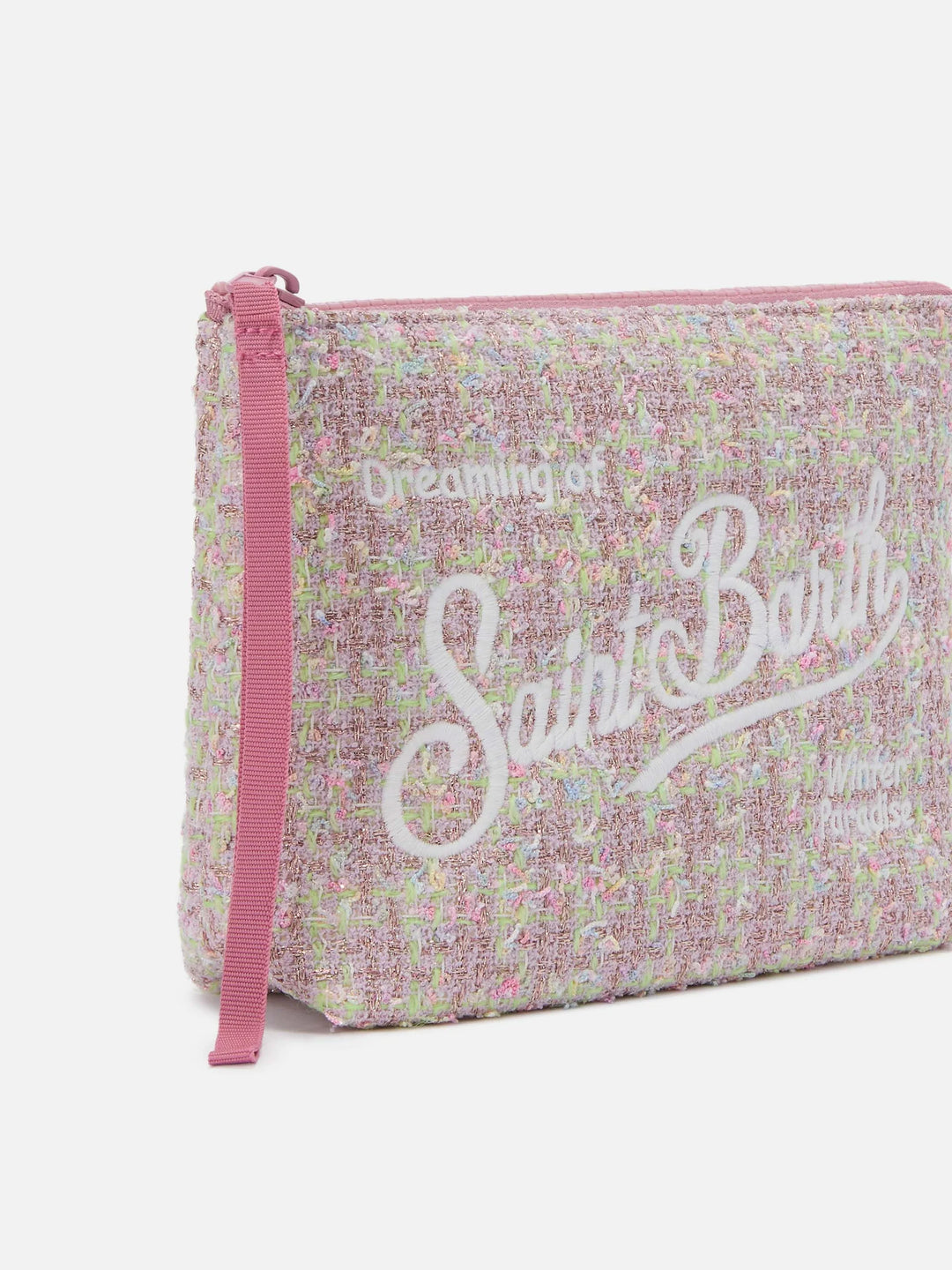 MC2 Saint Barth Tweed Lurex Pouch | Light Pink