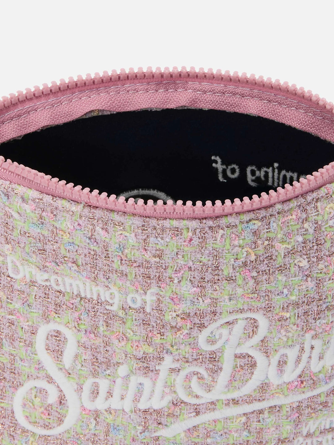 MC2 Saint Barth Tweed Lurex Pouch | Light Pink