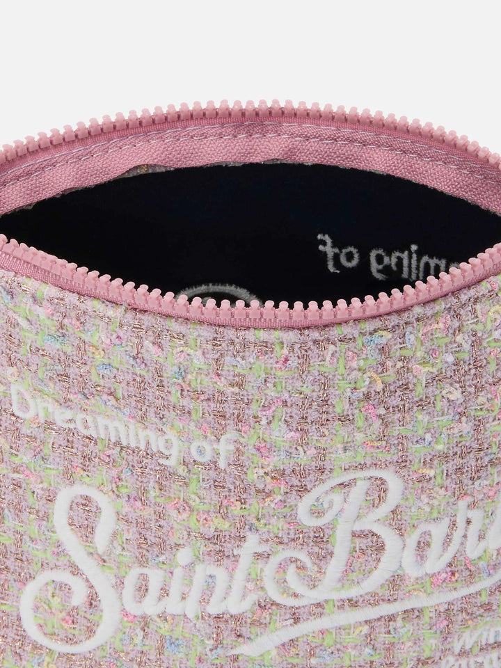 MC2 Saint Barth Tweed Lurex Pouch | Light Pink