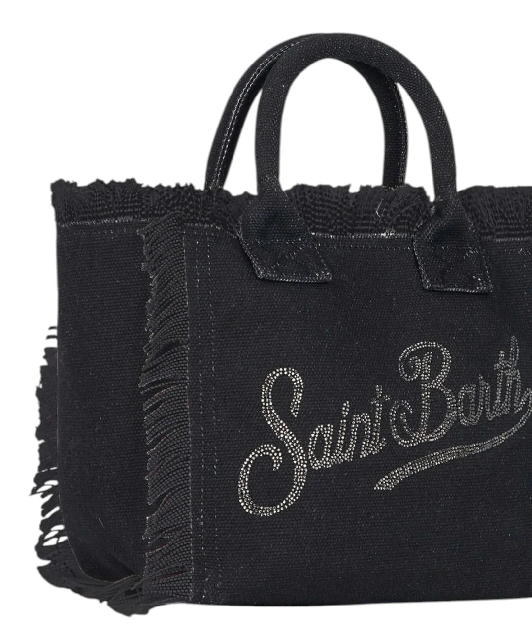 Τσάντα από βαμβακερό καμβά MC2 Saint Barth Colette | Μαύρη