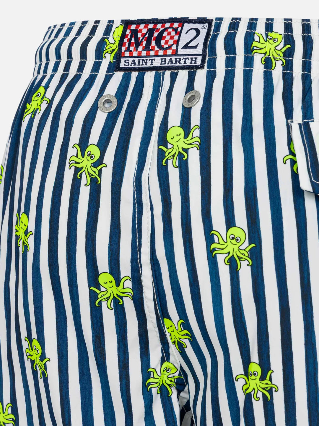 MC2 Saint Barth Comfort Light Octopus Swimshorts | Navy/White