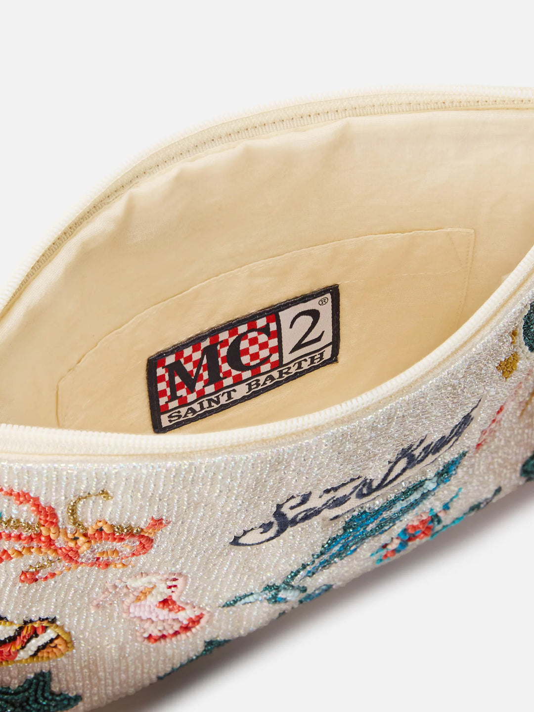 MC2 Saint Barth Θήκη Pearl με θαλάσσια μοτίβα από χάντρες | Λευκό