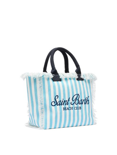 MC2 Saint Barth Vanity Canvas Bag | Light Blue/Navy