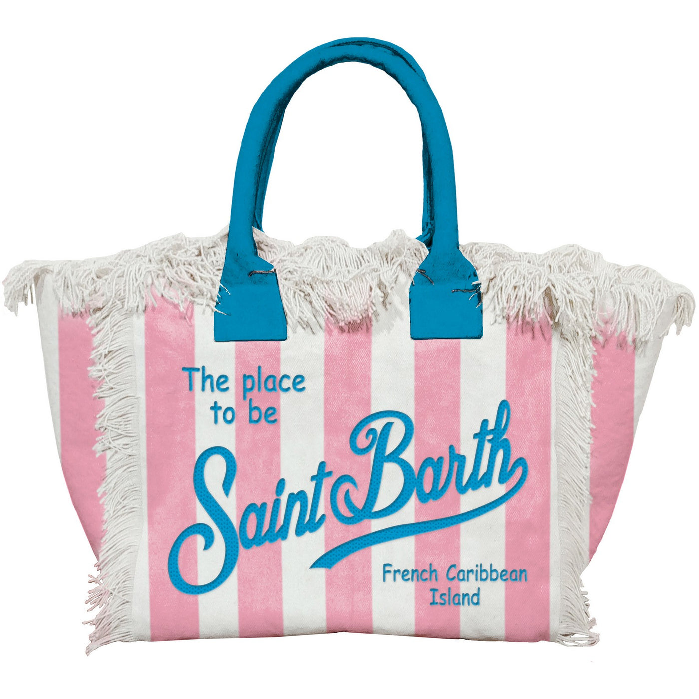 MC2 Saint Barth Vanity Borsa Τσάντα Κανβάς | Ροζ/Λευκό