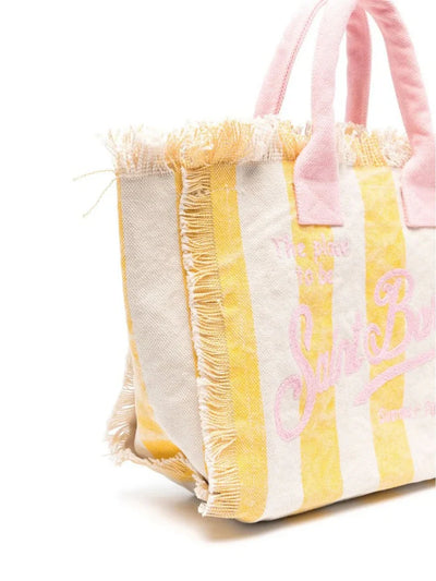 MC2 Saint Barth Vanity Canvas Bag | Yellow/Pink